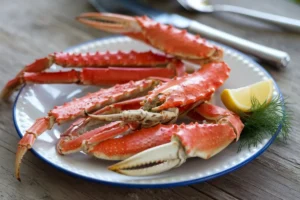 King crab and snow crab comparison in size, flavor, and texture.