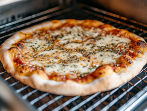 "Image showing the ideal pizza oven temperature for wood-fired and home ovens."