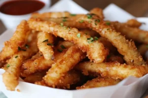 Comparison of chicken fries and chicken tenders showing shape, texture, and flavor differences