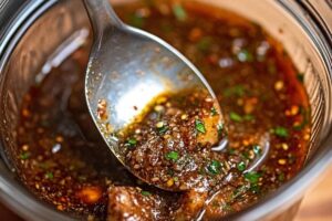 "Assorted fajita marinades in bowls with fresh ingredients like lime, garlic, and cilantro, perfect for grilling fajitas." 