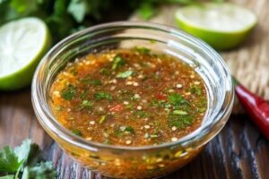 "Assorted fajita marinades in bowls with fresh ingredients like lime, garlic, and cilantro, perfect for grilling fajitas." 